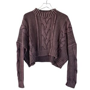 We the Free Cotton Cropped Oversized Sweater Size Small